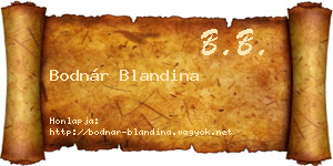 Bodnár Blandina névjegykártya